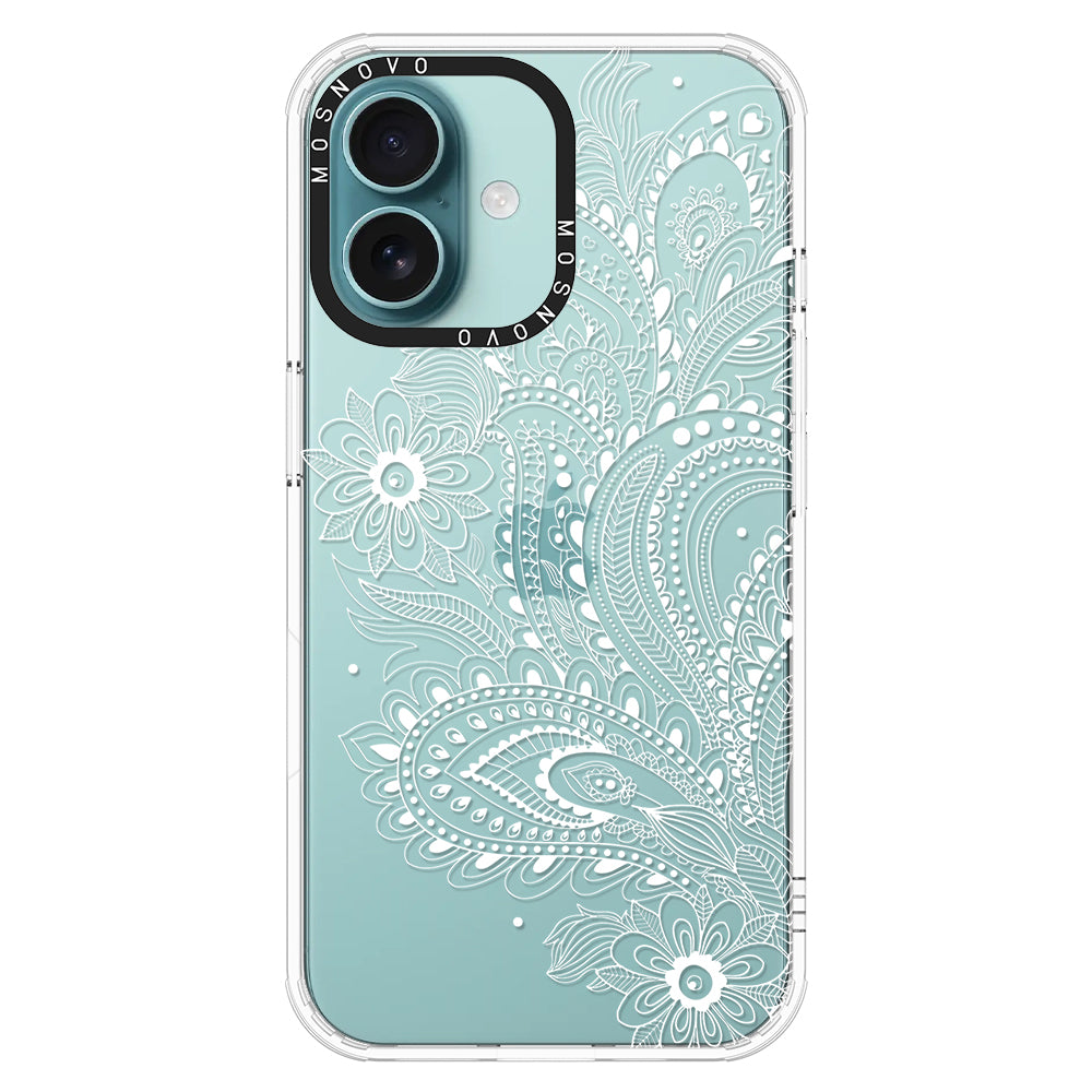 Aesthetic Flower Henna Phone Case - iPhone 16 Plus Case - MOSNOVO