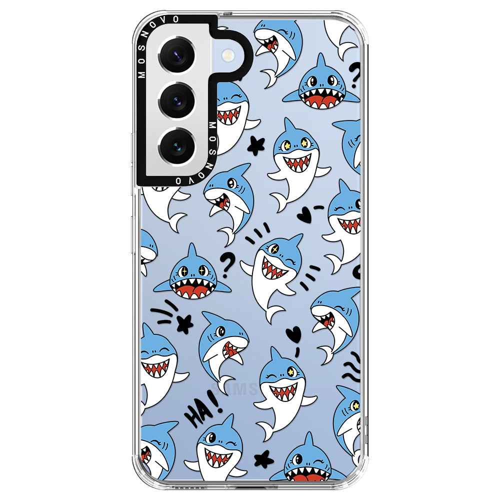 Cute Sharks Phone Case - Samsung Galaxy S22 Plus Case