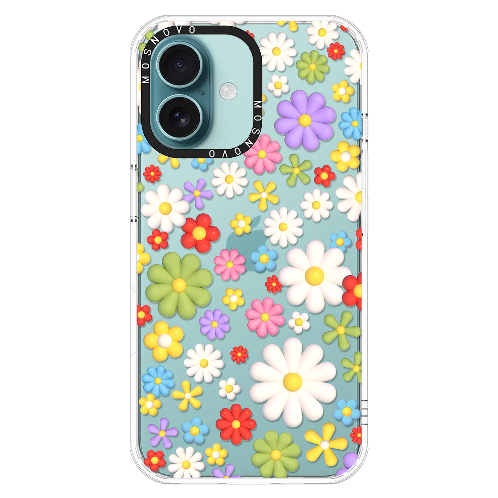 3D Flowers Phone Case - iPhone 16 Case - MOSNOVO