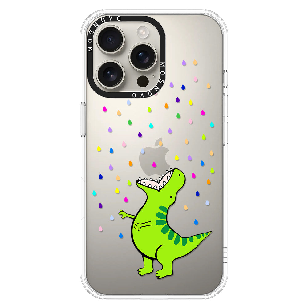 Rainbow Dinosaur Phone Case - iPhone 16 Pro Max Case - MOSNOVO