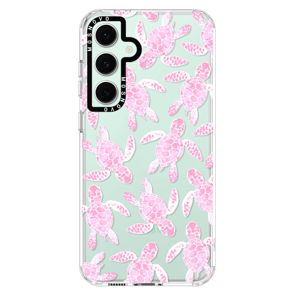 Pink Turtle Phone Case - Samsung Galaxy S24 FE Case - MOSNOVO