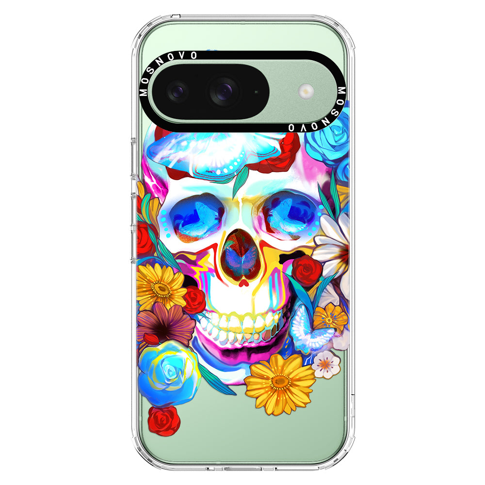 Sugar Flower Skull Phone Case - Google Pixel 9 Case