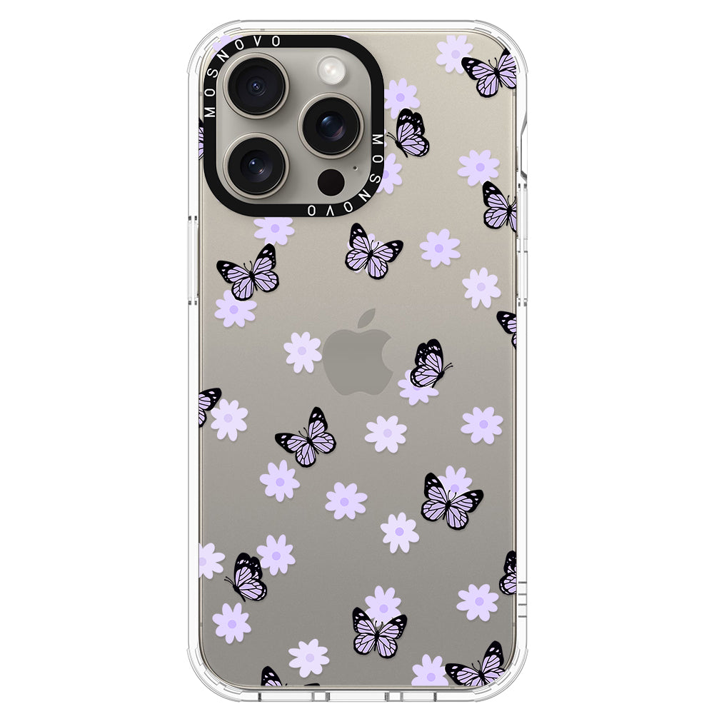 Lilac Butterfly Phone Case - iPhone 15 Pro Max Case