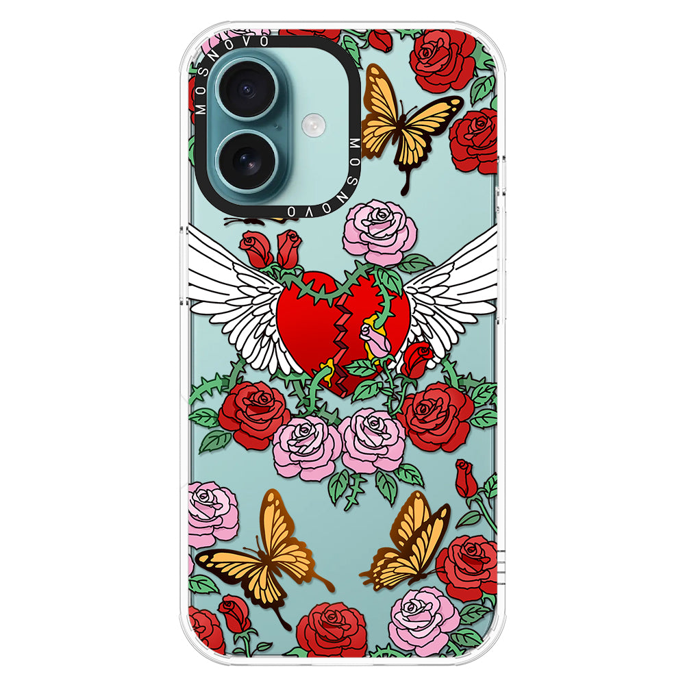 Wing Heart Phone Case - iPhone 16 Plus Case - MOSNOVO