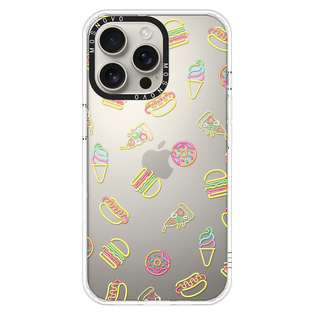 Neon Burgers Phone Case - iPhone 16 Pro Max Case - MOSNOVO