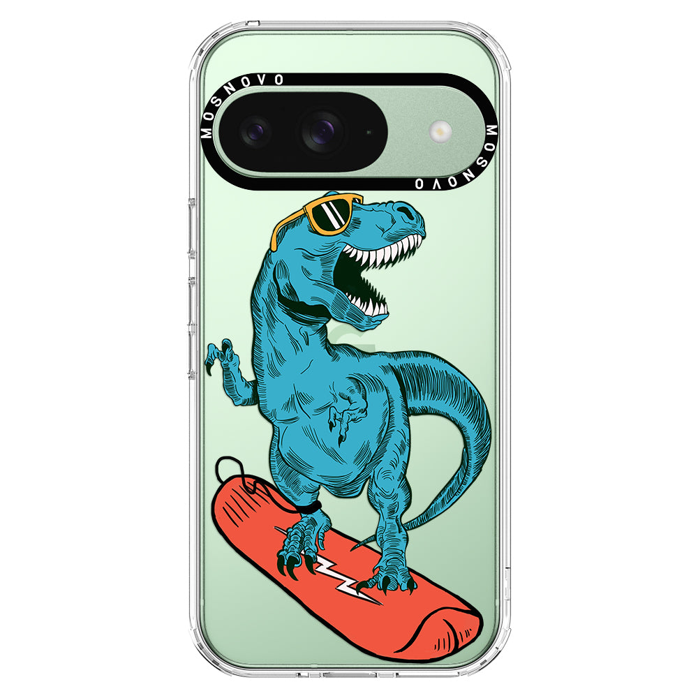 Surfing Dinosaur Phone Case - Google Pixel 9 Case