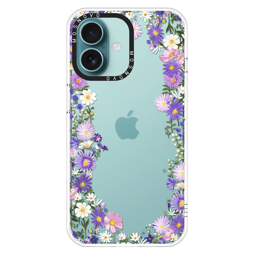 Purple Daisy Garden Phone Case - iPhone 16 Plus Case - MOSNOVO