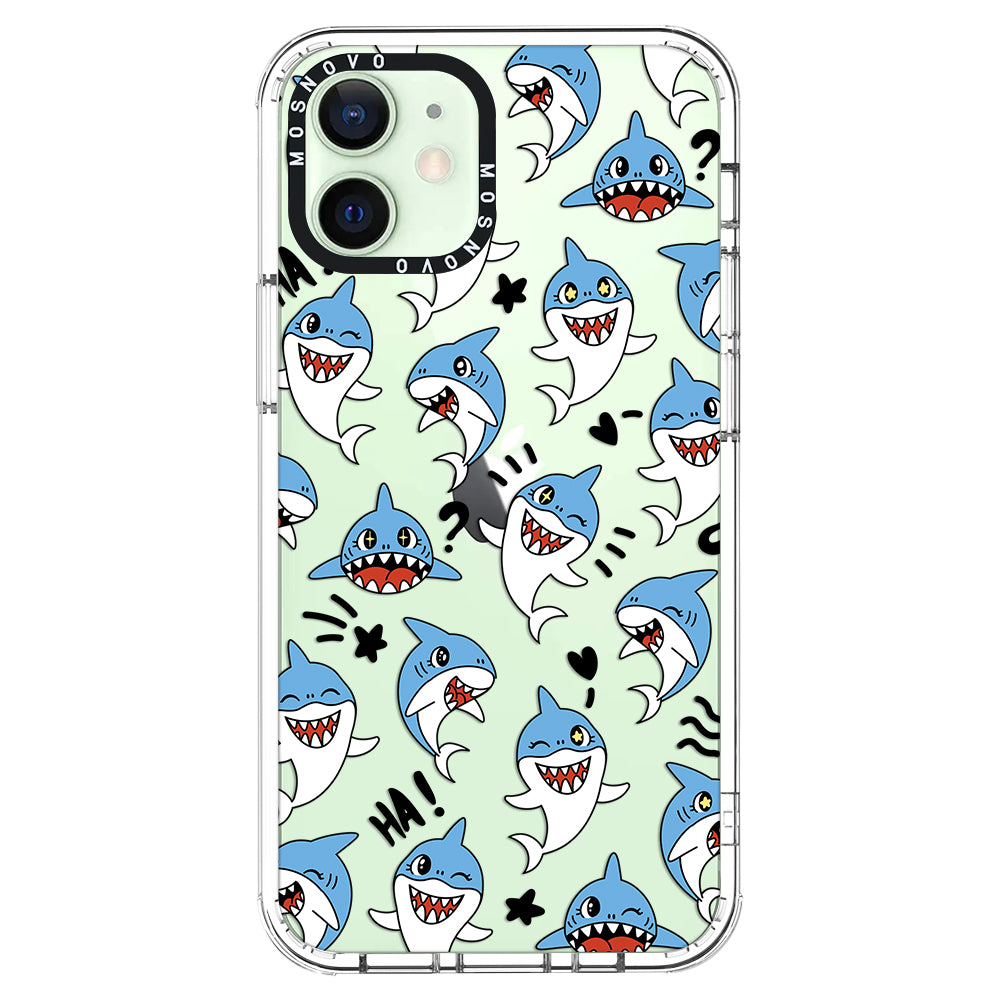 Cute Sharks Phone Case - iPhone 12 Mini Case