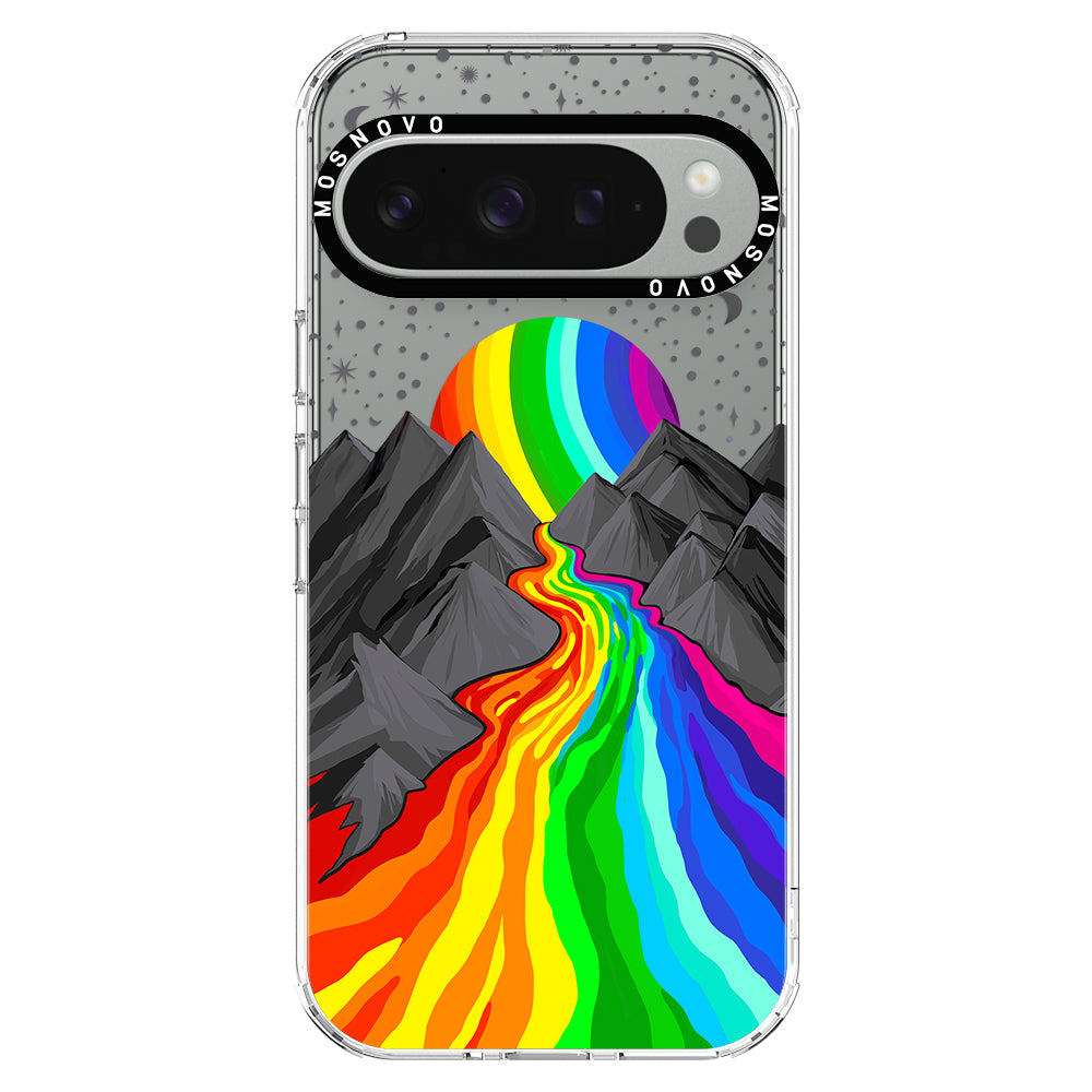 Rainbow Volcano Phone Case - Google Pixel 9 Pro XL Case