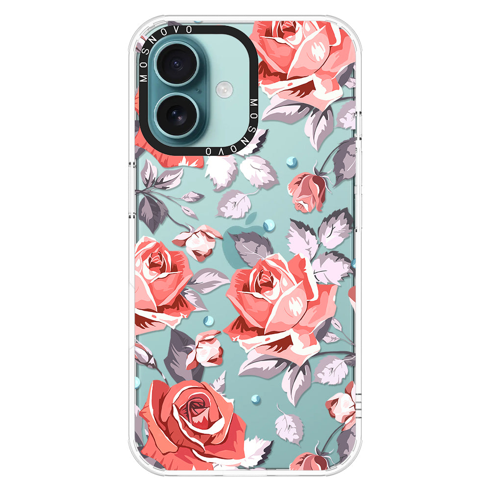 Retro Flower Roses Phone Case - iPhone 16 Case - MOSNOVO