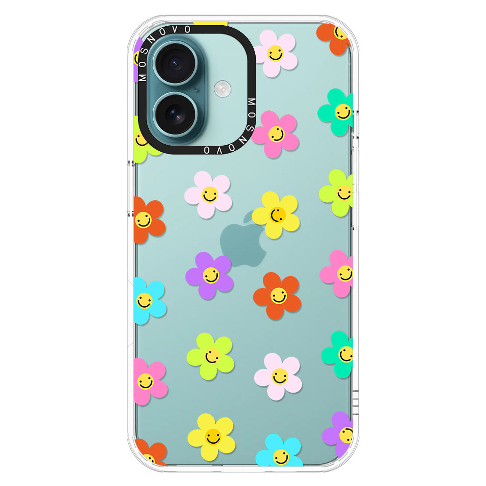 Smile Floral Phone Case - iPhone 16 Plus Case