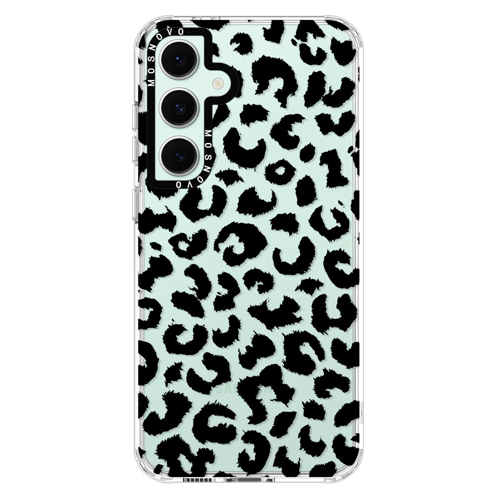 Black Leopard Phone Case - Samsung Galaxy S24 FE Case - MOSNOVO