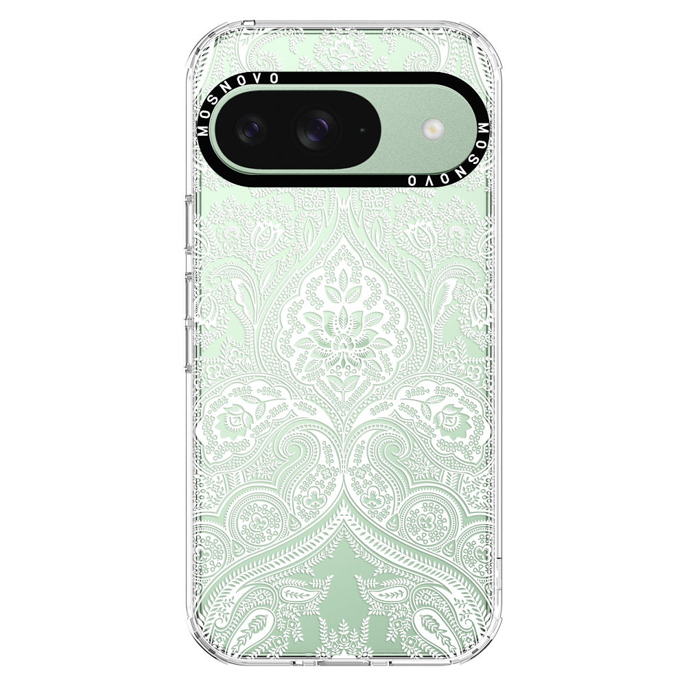 White Damask Phone Case - Google Pixel 9 Case