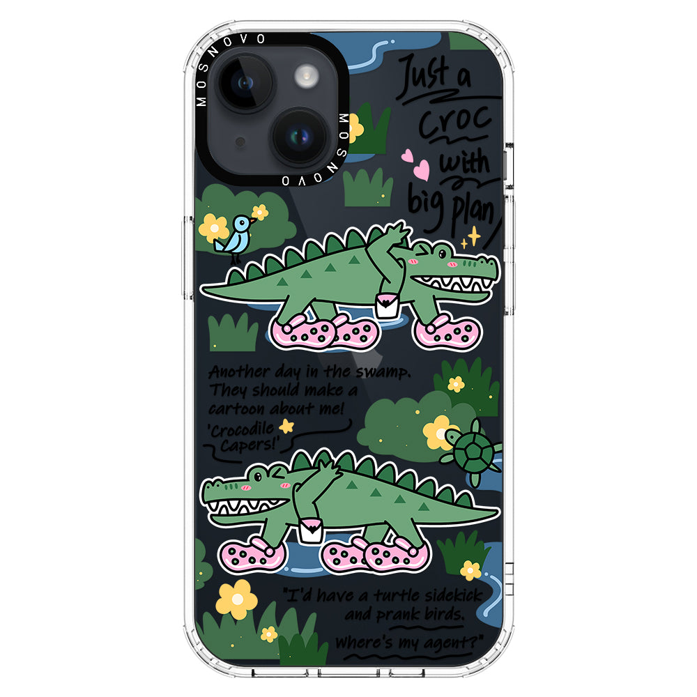 Croc with Big Plan Phone Case - iPhone 14 Plus Case