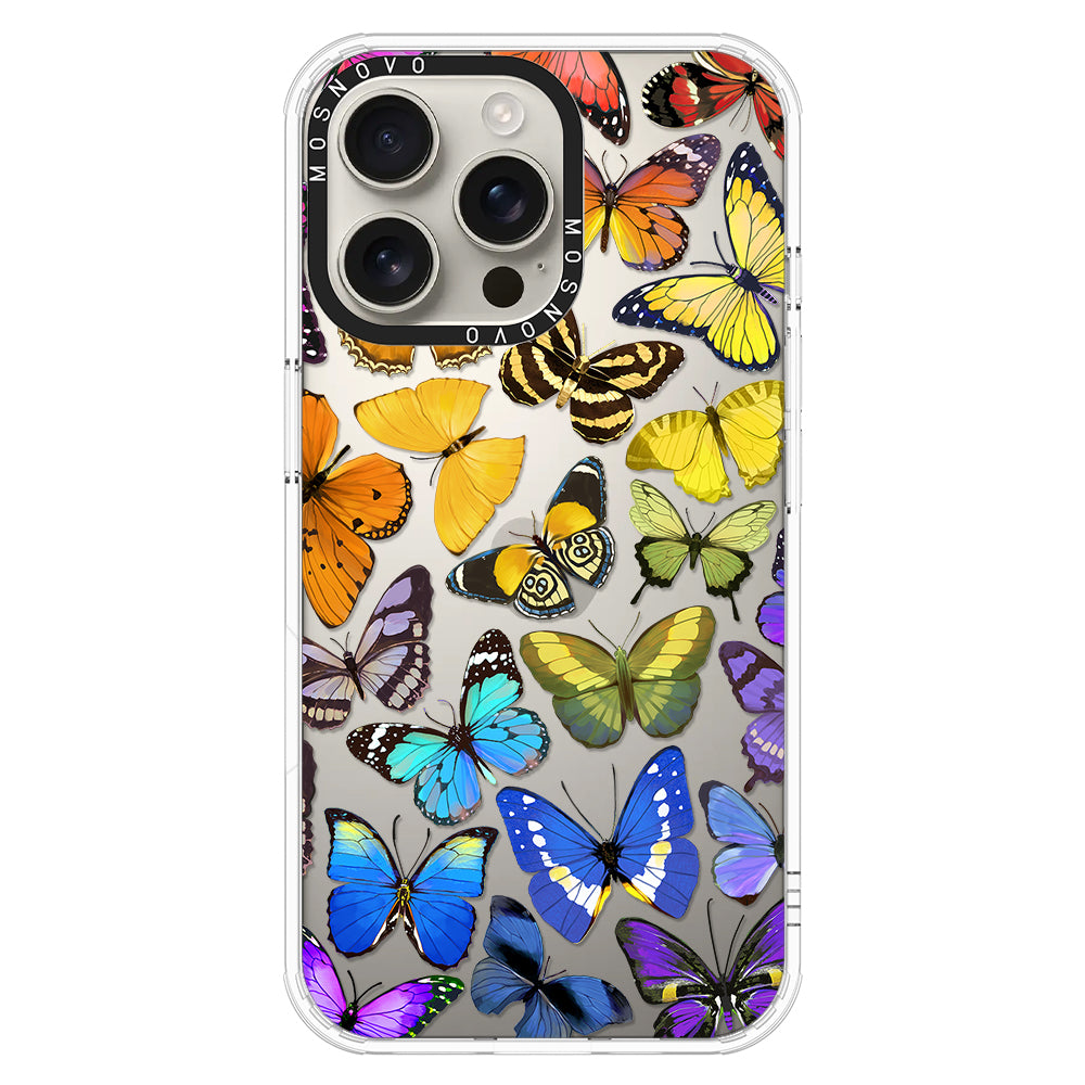 Rainbow Butterfly Phone Case - iPhone 16 Pro Max Case - MOSNOVO