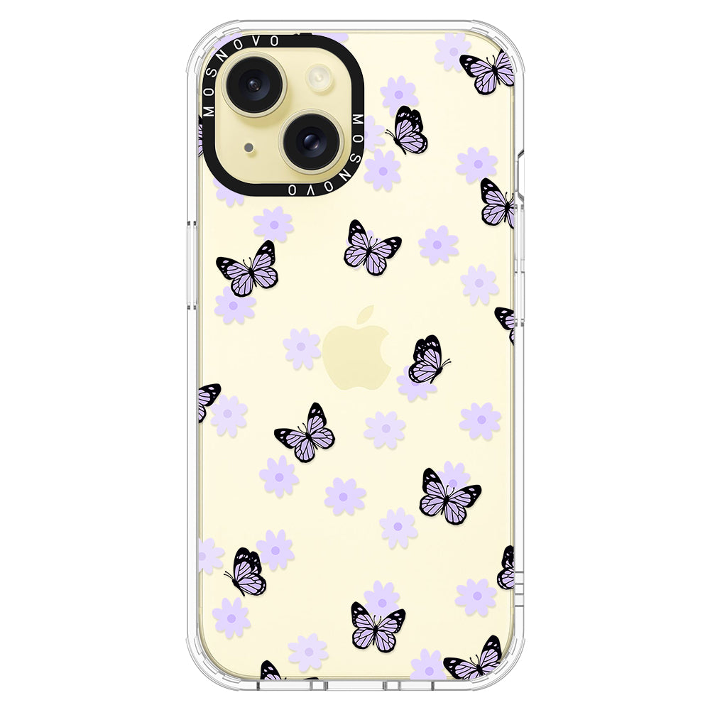 Lilac Butterfly Phone Case - iPhone 15 Plus Case