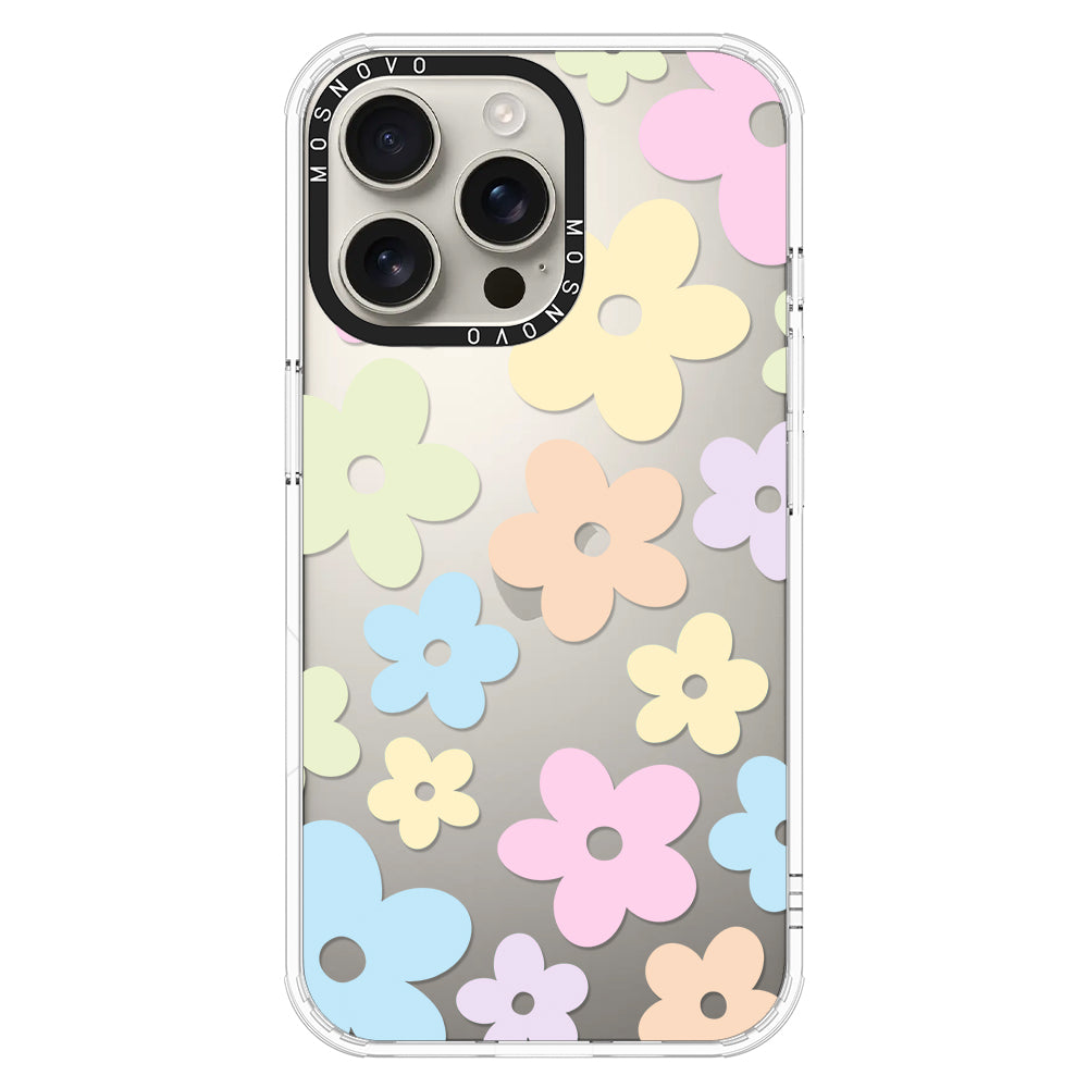 Pastel Flower Phone Case - iPhone 16 Pro Max Case - MOSNOVO