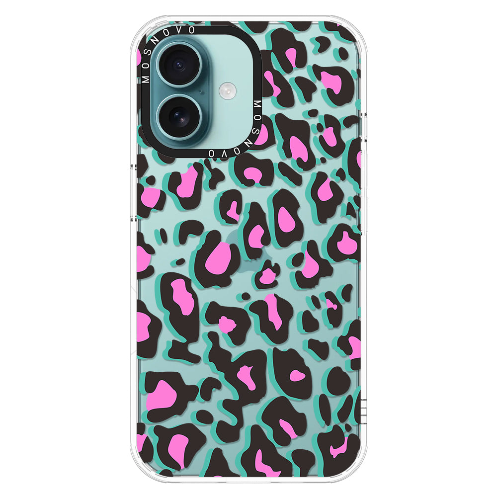 Hot Pink Leopard Print Phone Case - iPhone 16 Case - MOSNOVO