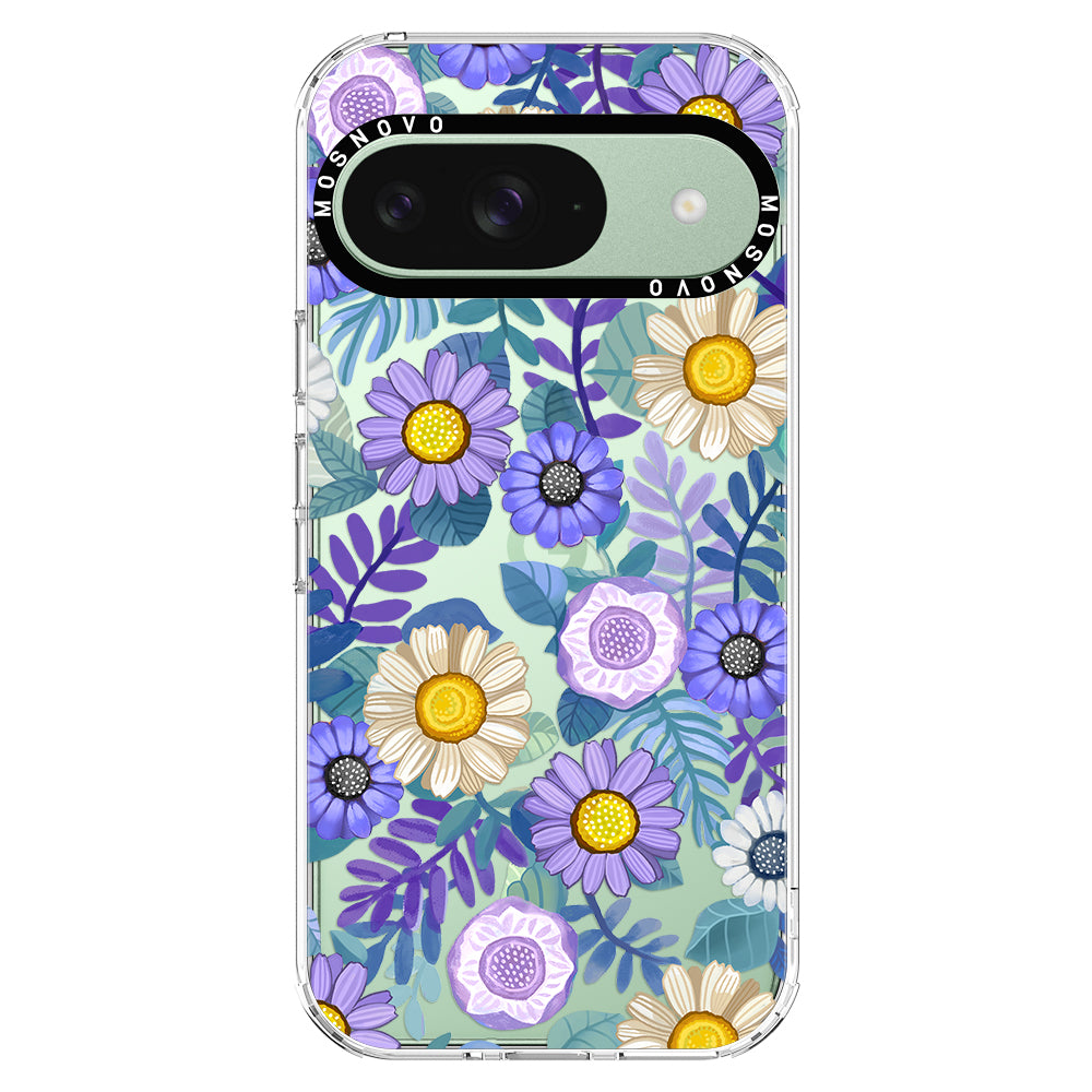 Purple Floral Phone Case - Google Pixel 9 Case