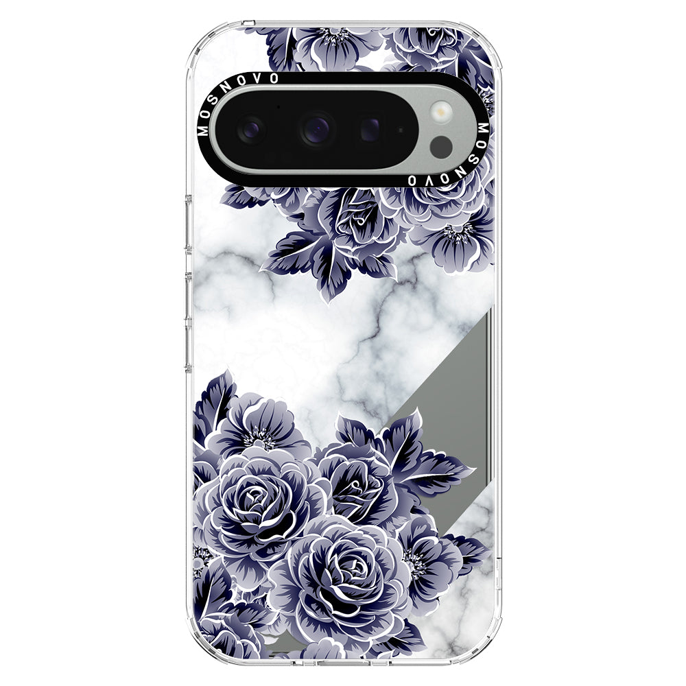 Purple Flower Marble Phone Case - Google Pixel 9 Pro Case