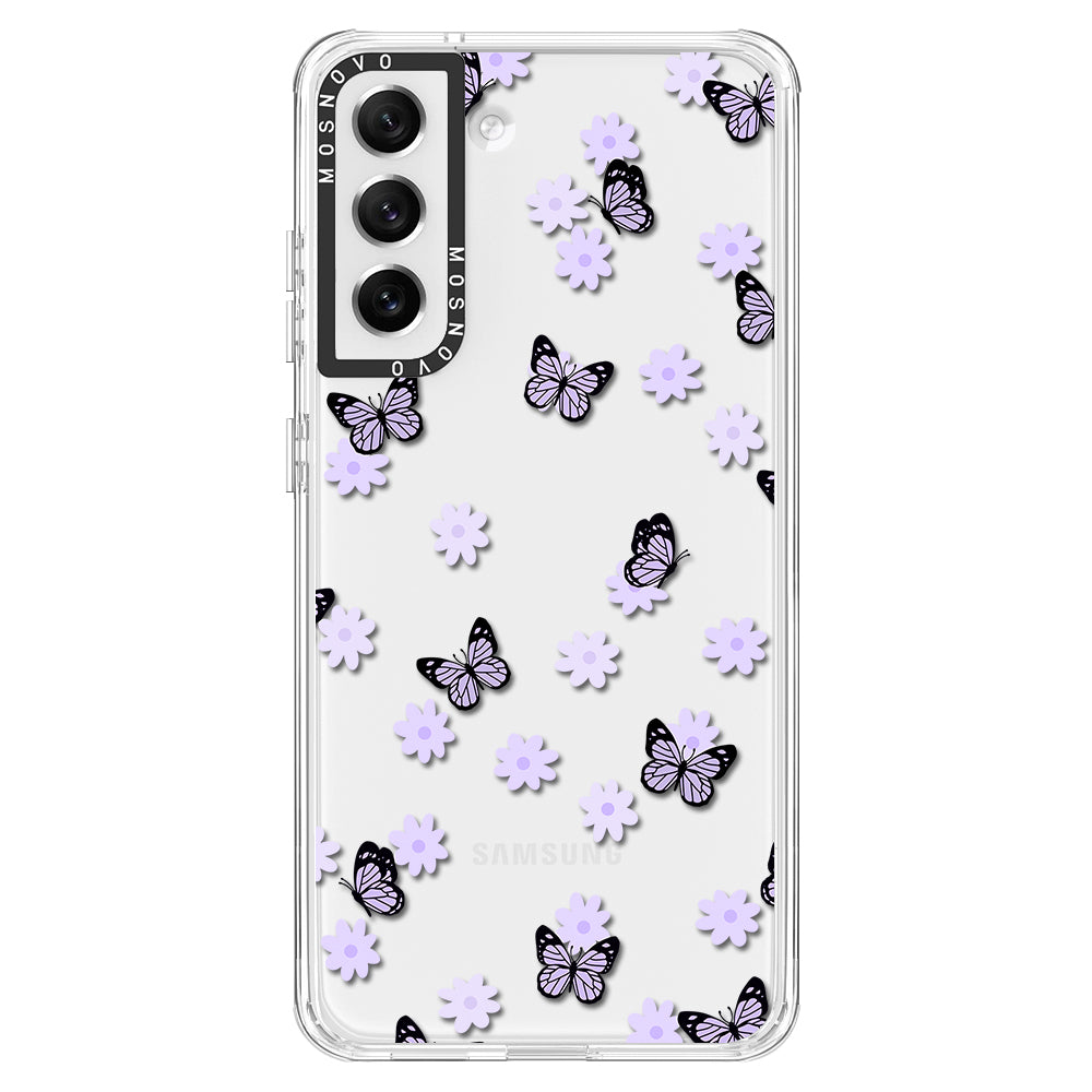 Lilac Butterfly Phone Case - Samsung Galaxy S21 FE Case