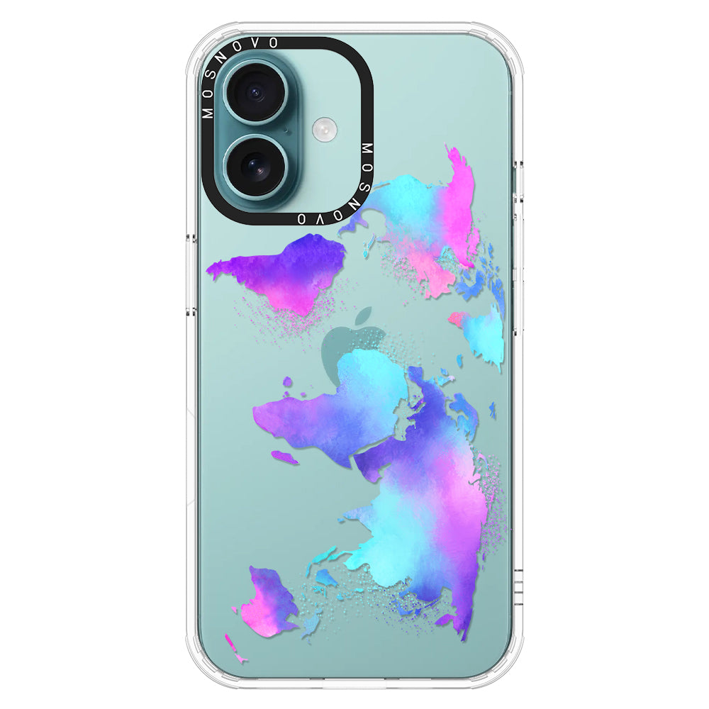 Psychedelic World Map Phone Case - iPhone 16 Case - MOSNOVO