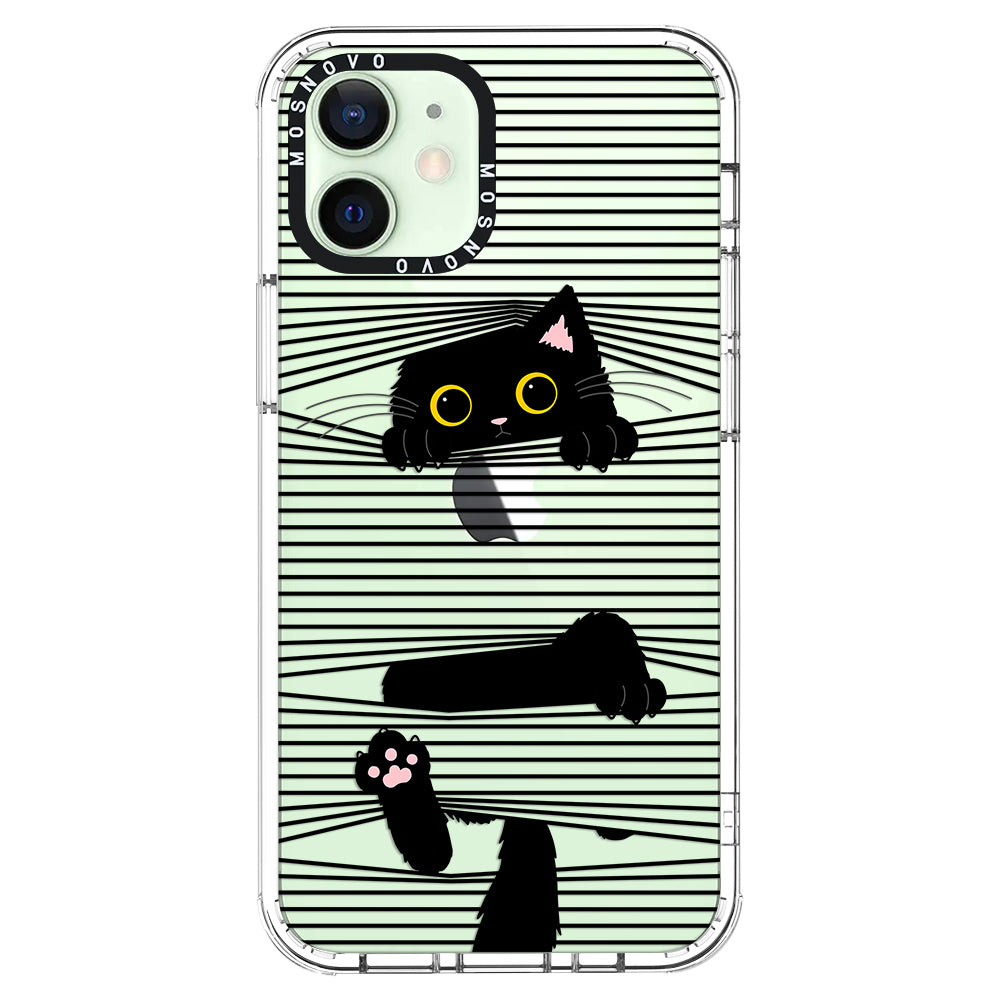 Hidden Black Cat Phone Case - iPhone 12 Mini Case