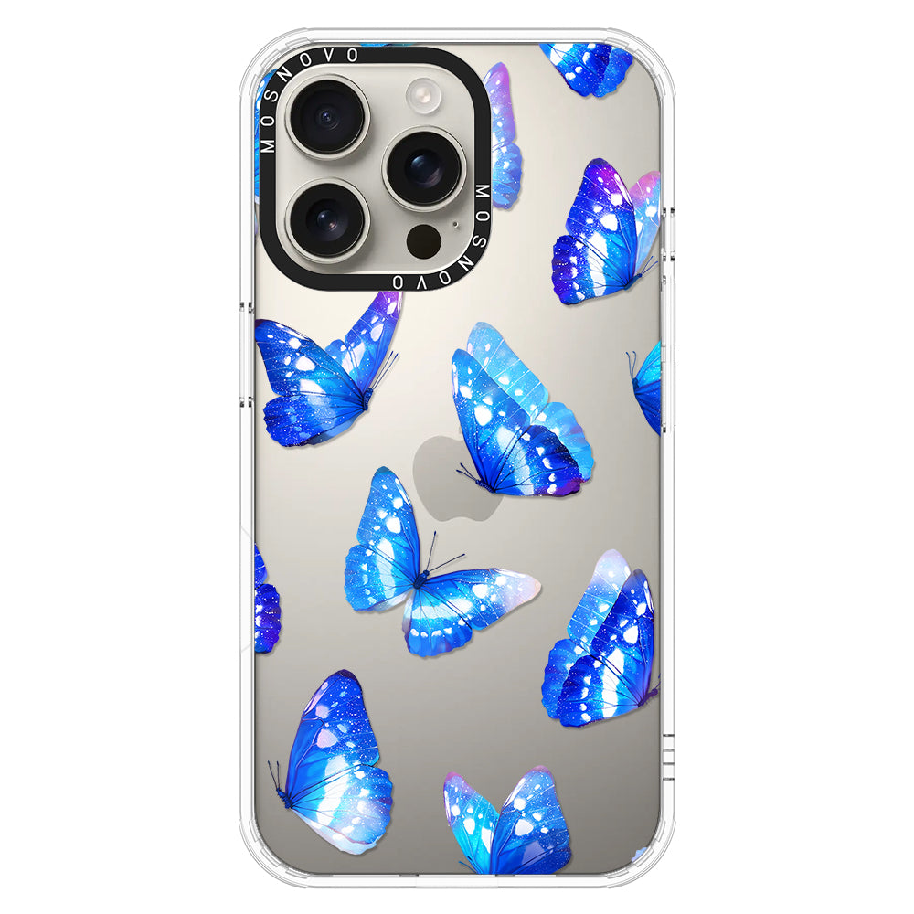 Stunning Blue Butterflies Phone Case - iPhone 16 Pro Max Case - MOSNOVO