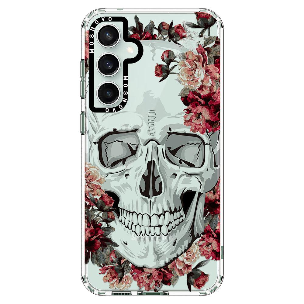 Red Flower Skull Phone Case - Samsung Galaxy S23 FE Case