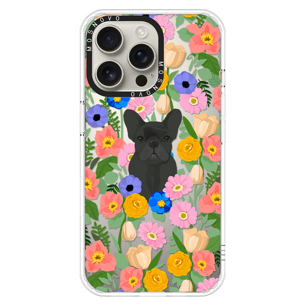 French Bulldog Garden Phone Case - iPhone 16 Pro Max Case - MOSNOVO