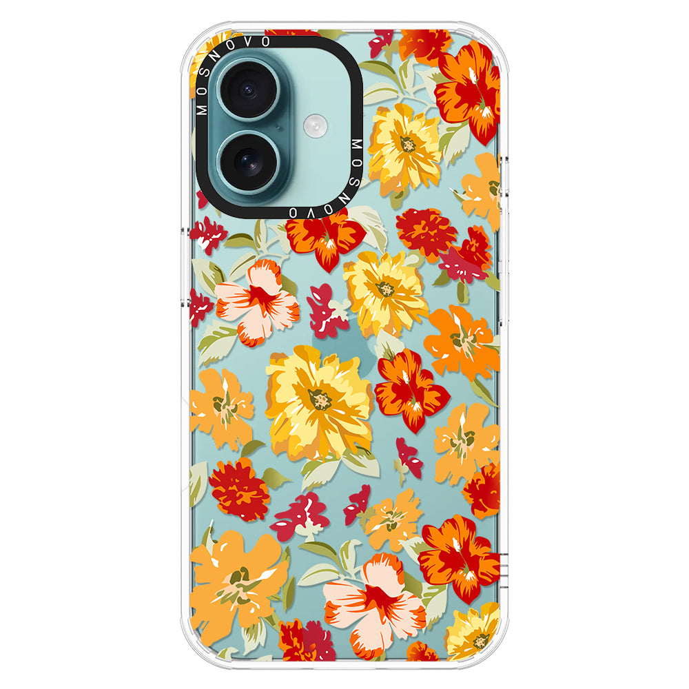 70s Boho Yellow Flower Phone Case - iPhone 16 Case - MOSNOVO