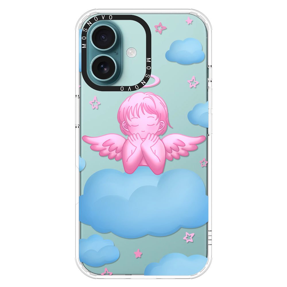 Pink Serenity Angel Phone Case - iPhone 16 Case