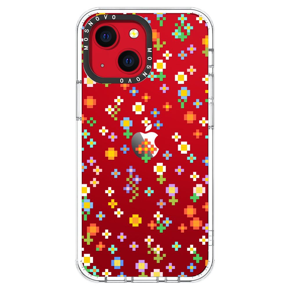 Pixel-Floral Phone Case - iPhone 13 Case