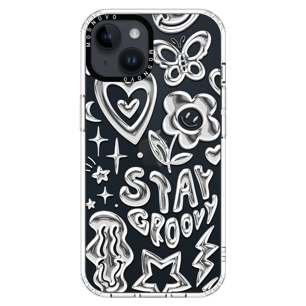 Silver Chrome Art (Flat Print) Phone Case - iPhone 14 Case