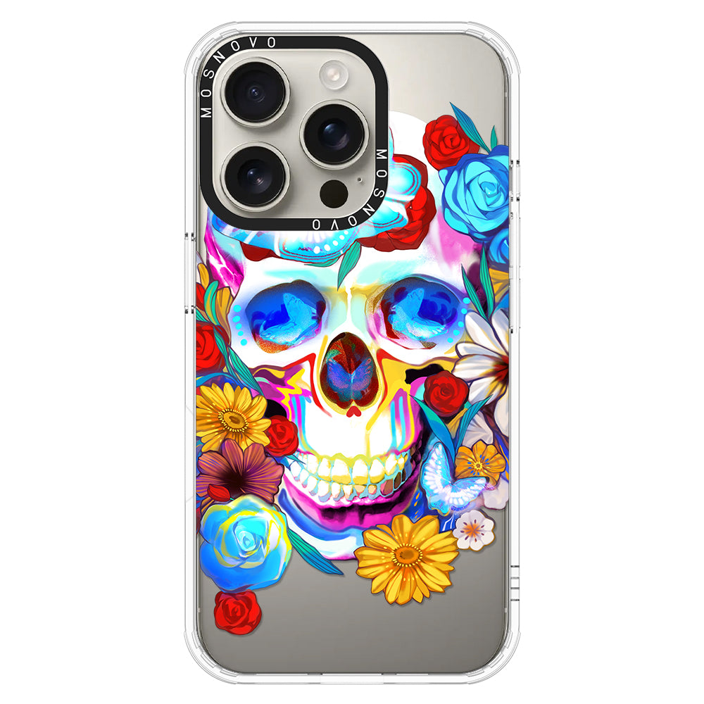 Neon Skull Phone Case - iPhone 16 Pro Case - MOSNOVO