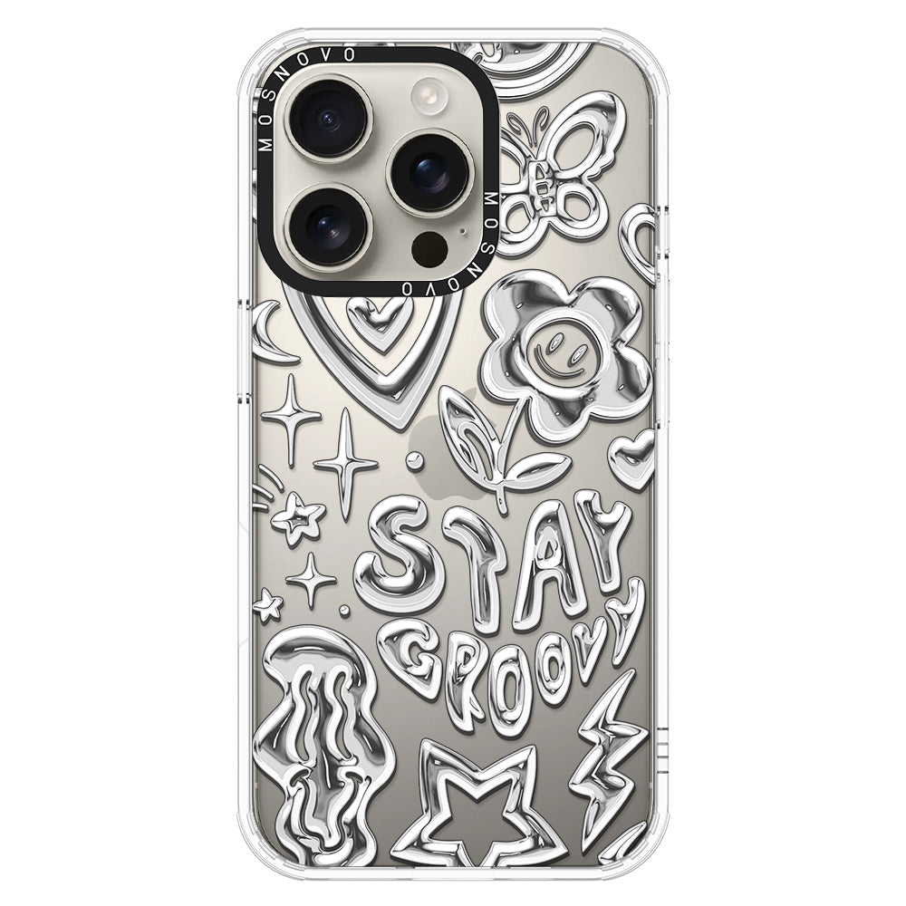 Silver Chrome Art (Flat Print) Phone Case - iPhone 16 Pro Case