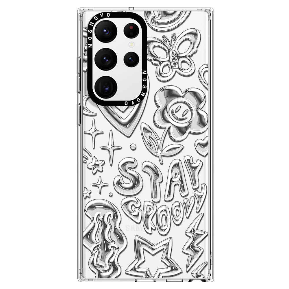 Silver Chrome Art (Flat Print) Phone Case - Samsung Galaxy S22 Ultra Case