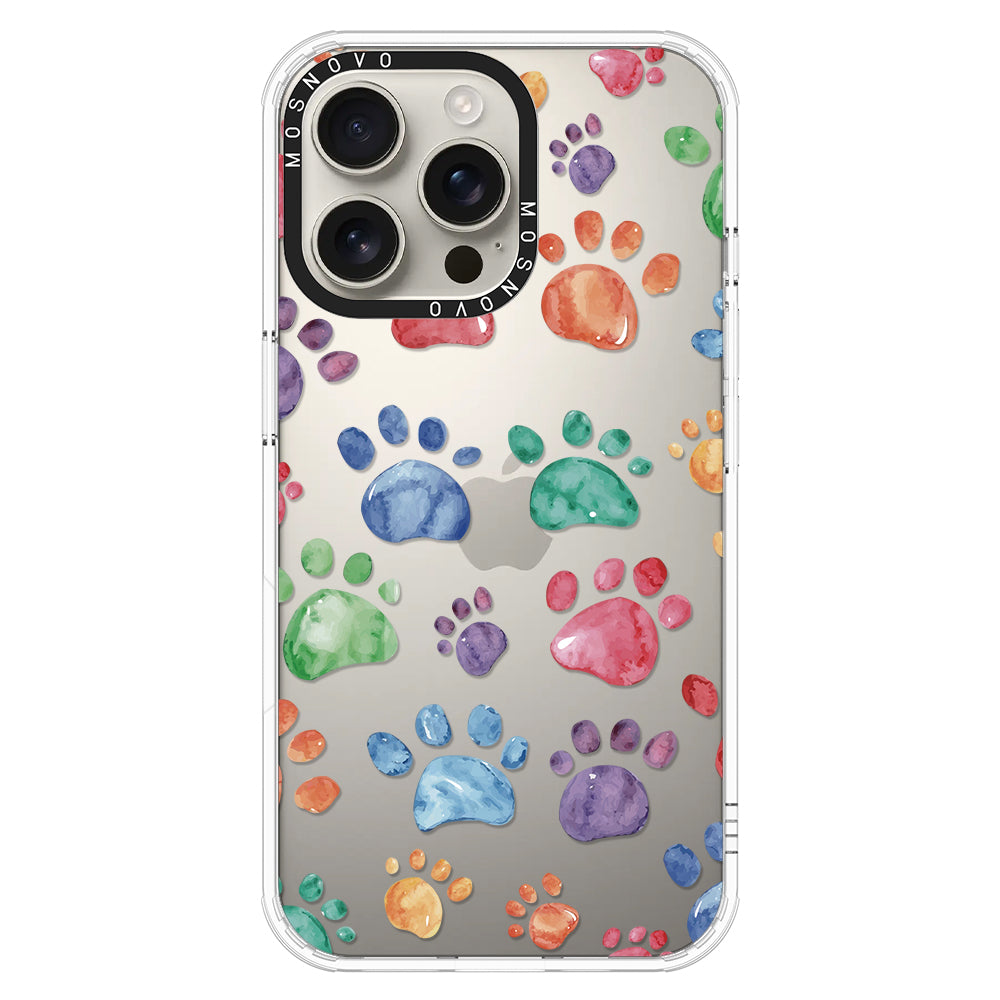 Colorful Paw Phone Case - iPhone 16 Pro Max Case - MOSNOVO