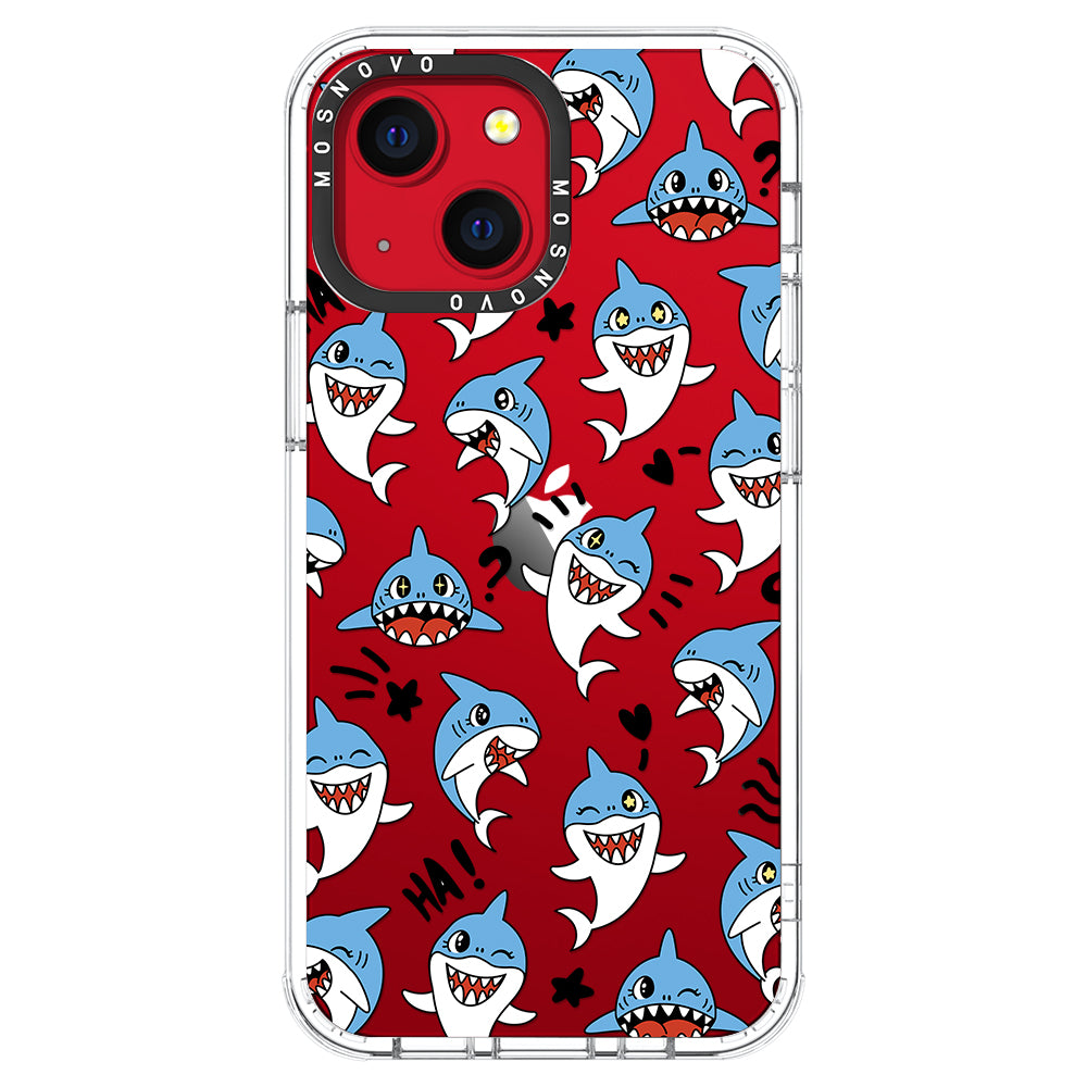 Cute Sharks Phone Case - iPhone 13 Mini Case