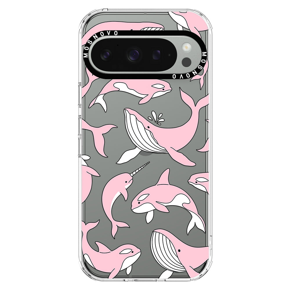 Pink Whales Phone Case - Google Pixel 9 Pro XL Case