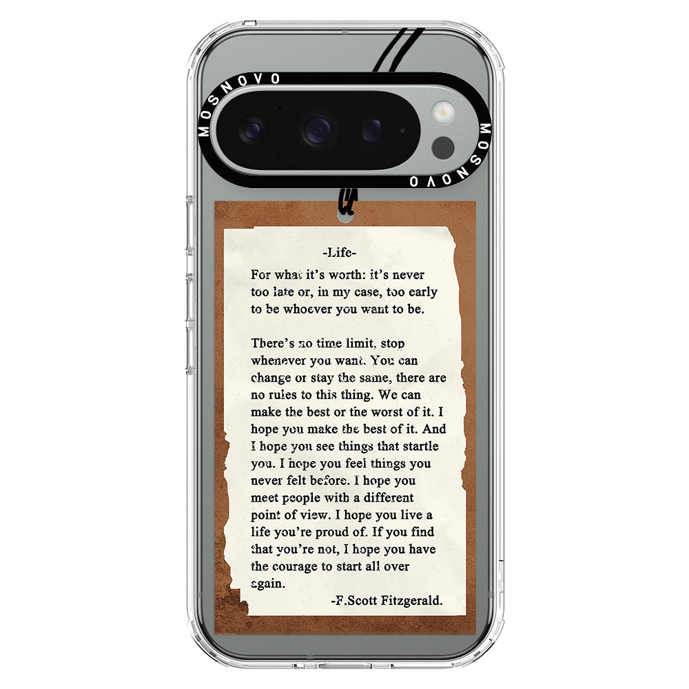 Life Quote Phone Case - Google Pixel 9 Pro Case