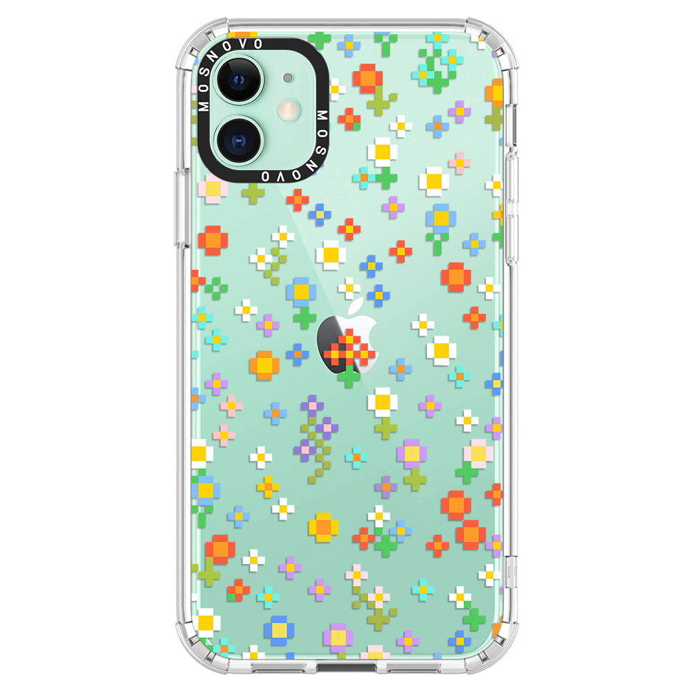 Pixel-Floral Phone Case - iPhone 11 Case