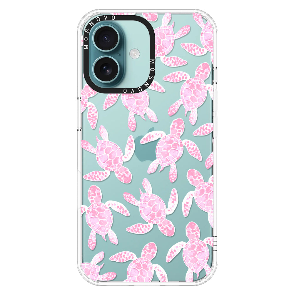 Pink Turtle Phone Case - iPhone 16 Case - MOSNOVO