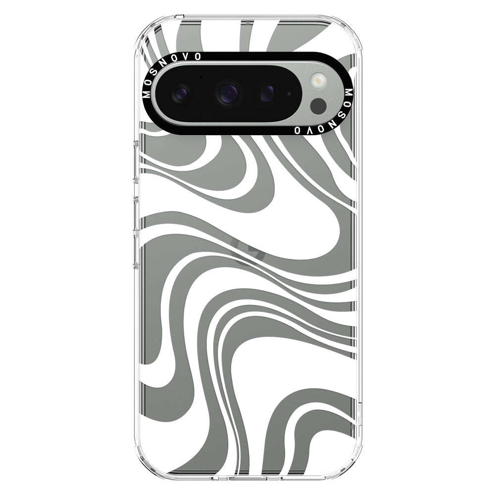 White Swirl Phone Case - Google Pixel 9 Pro Case