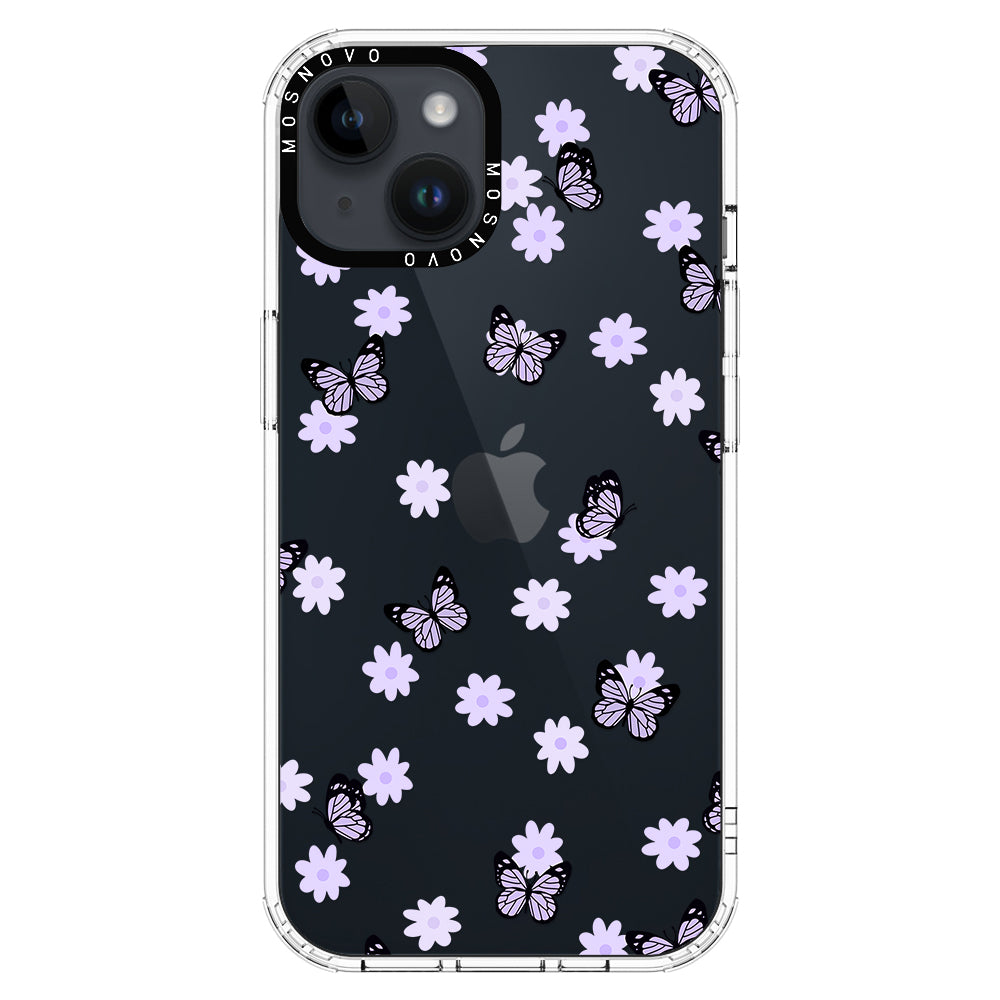 Lilac Butterfly Phone Case - iPhone 14 Plus Case