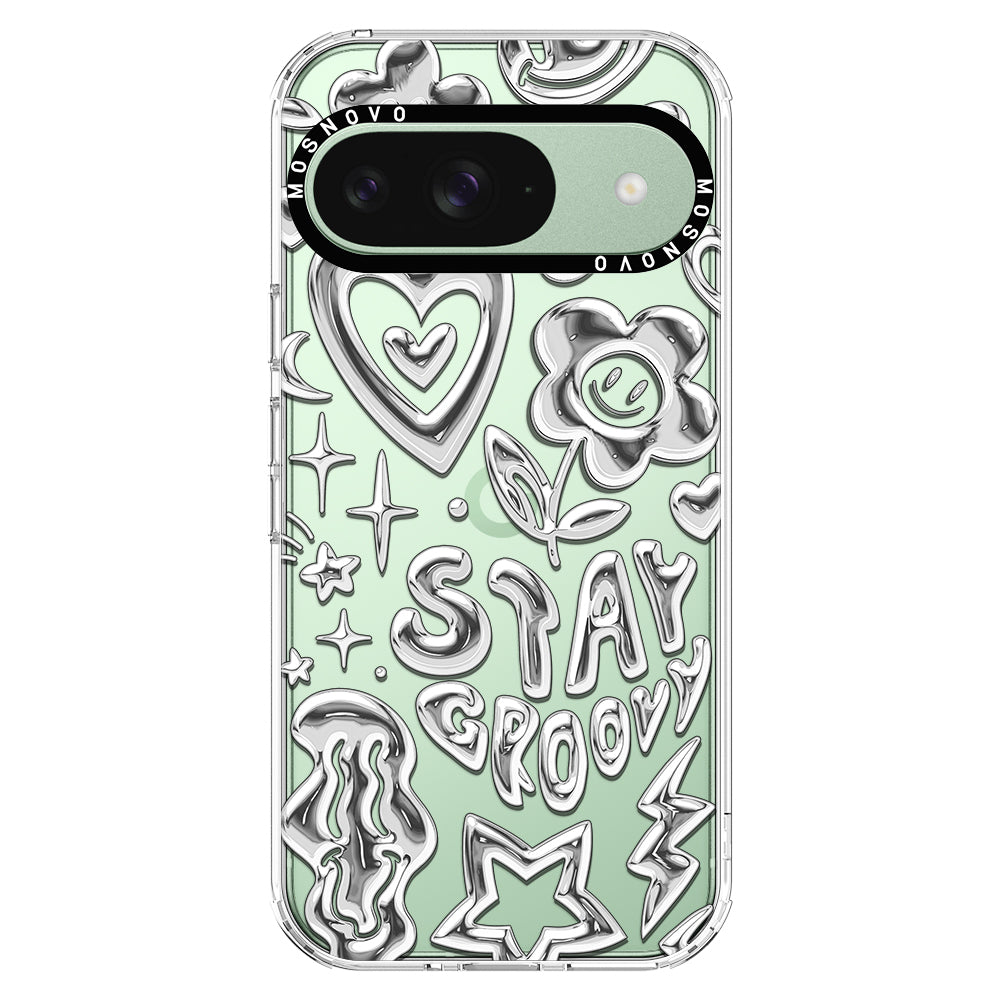 Silver Chrome Art (Flat Print) Phone Case - Google Pixel 9 Case