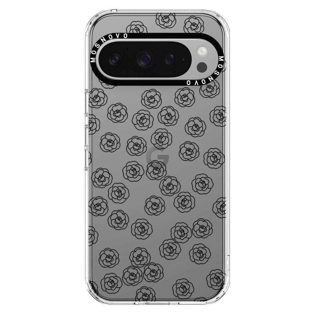 Linear Camelia Flower Phone Case - Google Pixel 9 Pro XL Case