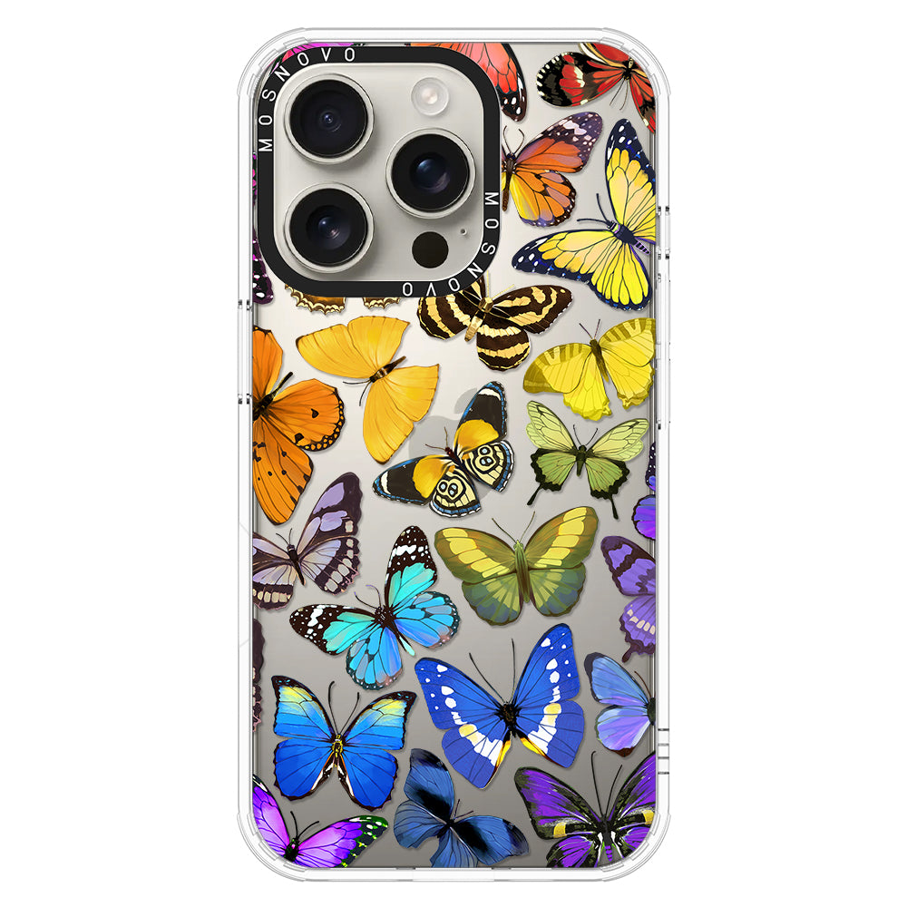 Rainbow Butterfly Phone Case - iPhone 16 Pro Case - MOSNOVO