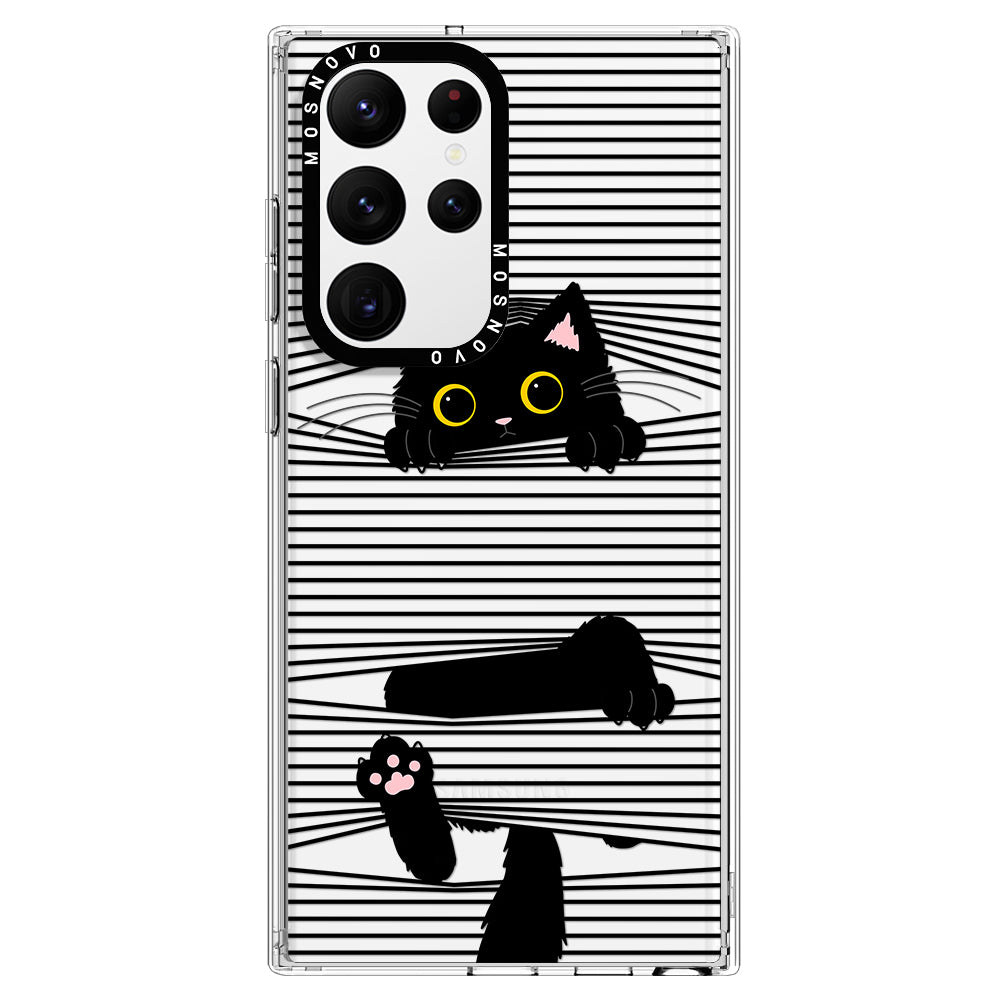 Hidden Black Cat Phone Case - Samsung Galaxy S22 Ultra Case