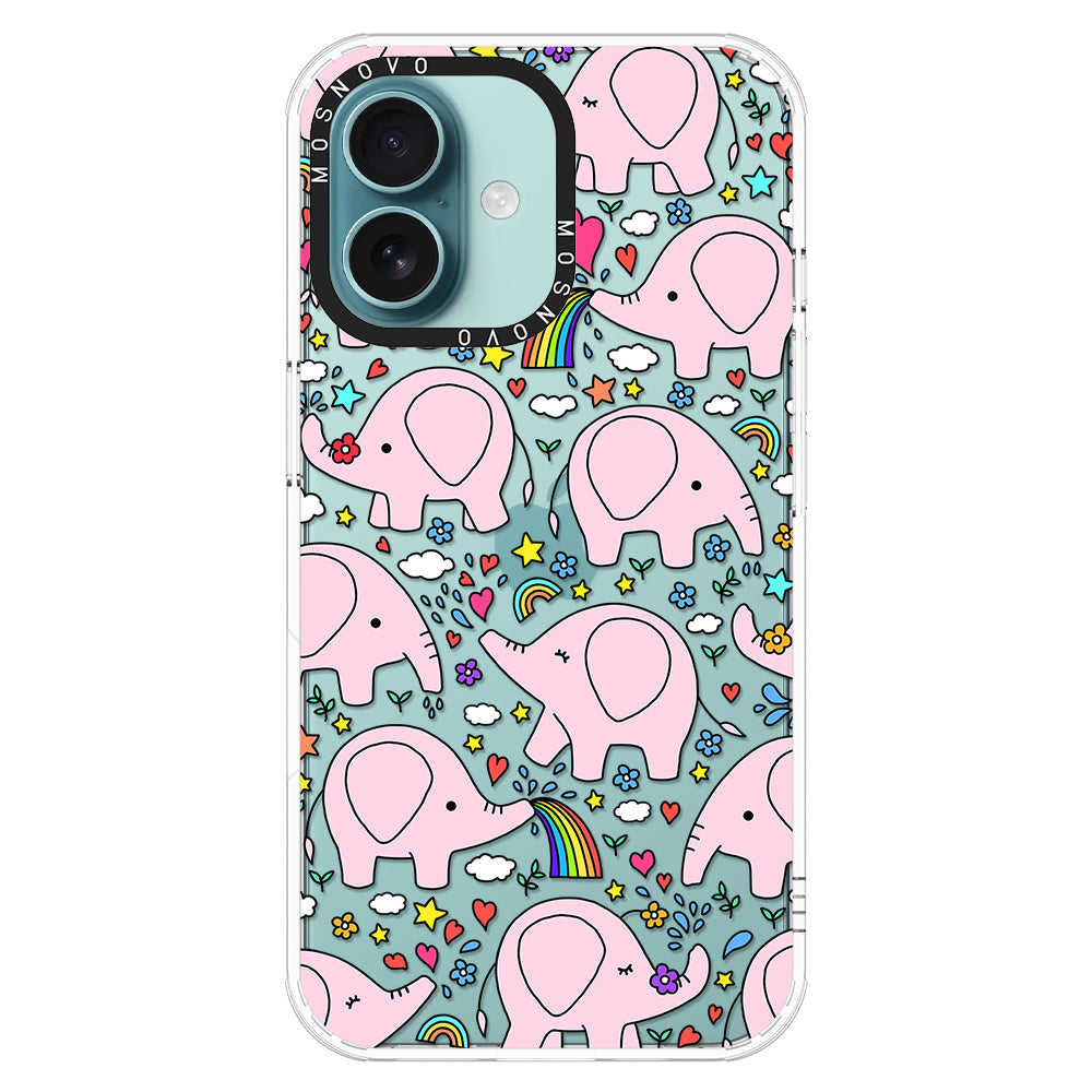 Pink Elephant Phone Case - iPhone 16 Case - MOSNOVO